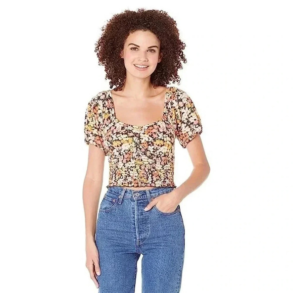 NWT Billabong Get Along Puff Sleeve Ruffle Top size L - Picture 11 of 11